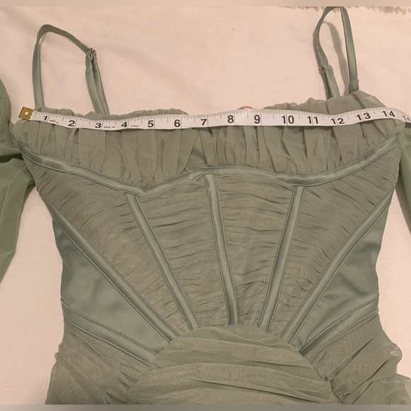 NWT House of CB Freyja Green Gathered Corset Dress Size Small Regular Cup - Picture 13 of 16